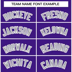 Purple Gray-White Full-Snap Varsity Letterman Jacket 3