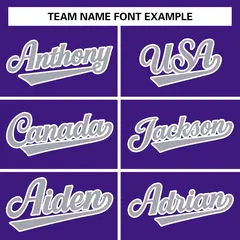 Purple Gray-White Full-Snap Varsity Letterman Jacket 5