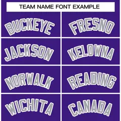 Purple Gray-White Full-Snap Varsity Letterman Jacket 5
