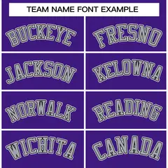 Purple Gray-White Full-Snap Varsity Letterman Jacket 5
