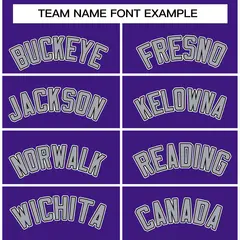 Purple Gray-White Full-Snap Varsity Letterman Jacket 5