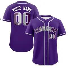 Purple Gray White Pride Month Baseball Jersey
