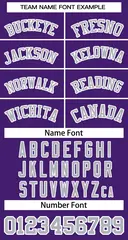 Purple Gray-White Sleeveless Striped Fashion Baseball Jersey 5