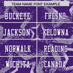 Purple Gray-White Star Graffiti Authentic Football Jersey 3