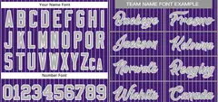 Purple Gray-White Stripe Authentic Fashion Baseball Jersey 3