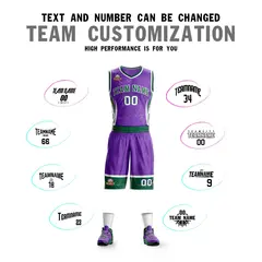 Purple Green White Graffiti Lightning Basketball Jersey 4