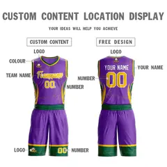 Purple Green White Graffiti Lightning Basketball Jersey 3