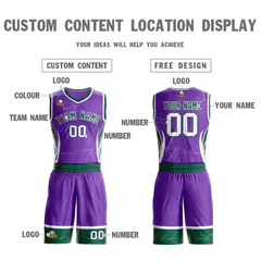 Purple Green White Graffiti Lightning Basketball Jersey 3