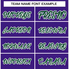 Purple Green-White Raglan Varsity Full-Snap Letterman Jacket 3
