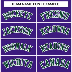 Purple Green-White Raglan Varsity Full-Snap Letterman Jacket 3