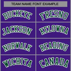 Purple Green-White Raglan Varsity Full-Snap Letterman Jacket 5