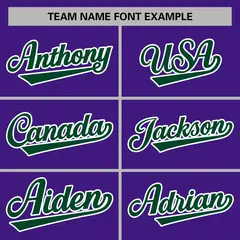 Purple Green-White Raglan Varsity Full-Snap Letterman Jacket 5