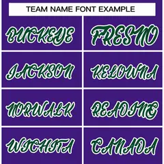 Purple Green-White Varsity Full-Snap Letterman Jacket 3