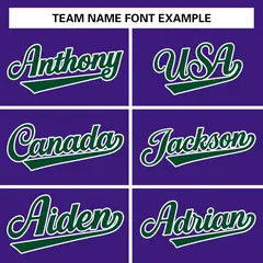 Purple Green-White Varsity Full-Snap Letterman Jacket 3