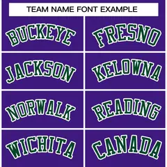 Purple Green-White Varsity Full-Snap Letterman Jacket 5