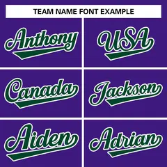 Purple Green-White Varsity Full-Snap Letterman Jacket 5