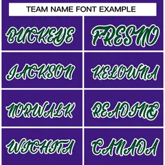 Purple Green-White Varsity Full-Snap Letterman Jacket 5