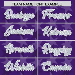 Purple Grey All Star Graffiti Pattern Football Jersey 3