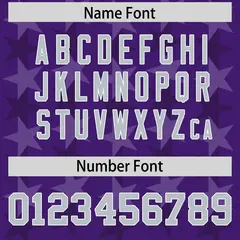 Purple Grey All Star Graffiti Pattern Football Jersey 4
