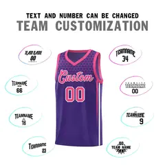 Purple Honeycomb Pattern Sports Uniform Basketball Jersey 4