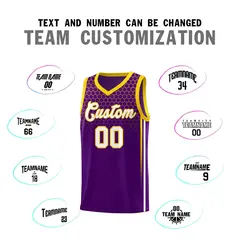 Purple Honeycomb Pattern Sports Uniform Basketball Jersey 4
