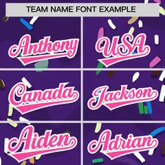 Purple Ice Cream Cone Graffiti Fashion Baseball Jersey 3