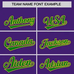 Purple Kelly Green Gold Mardi Gras Authentic Baseball Jersey 4