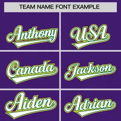 Purple Kelly Green Gold Split Raglan Baseball Hoodie Jersey 3