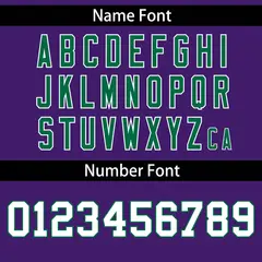 Purple Kelly Green Gradient Side Star Pattern Baseball Jersey 4