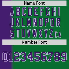 Purple Kelly Green Gradient Stripe Two-Button Softball Jersey 4