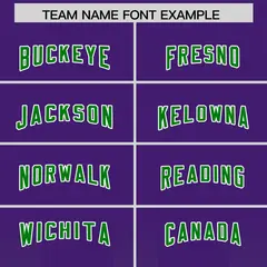 Purple Kelly Green Gradient Vertical Stripe Football Jersey 3