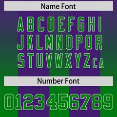 Purple Kelly Green Gradient Vertical Stripe Football Jersey 4