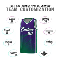 Purple Kelly Green Graffiti Splash Basketball Uniforms 4