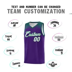 Purple Kelly Green Indians Print Basketball Uniform Jersey 4