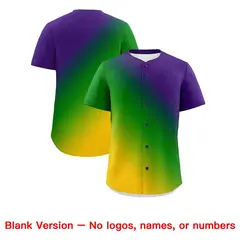Purple Kelly Green Mardi Gras Authentic Baseball Jersey 2