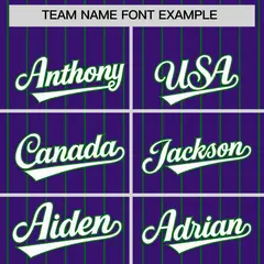 Purple Kelly Green Stripe Raglan Sleeves Baseball Jersey 3