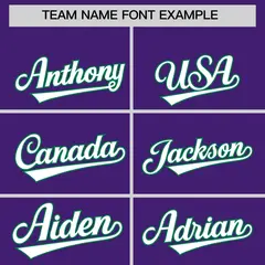 Purple Kelly Green Thick Stripe Star Pattern Baseball Jersey 3