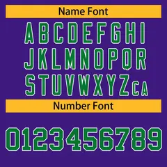 Purple Kelly Green-White Classic Hockey Jersey 4