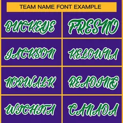 Purple Kelly Green-White Classic Hockey Jersey 3