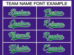 Purple Kelly Green-White Classic Hockey Jersey 3