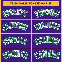 Purple Kelly Green-White Classic Hockey Jersey 3