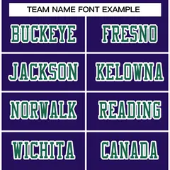 Purple Kelly Green-White Football Jersey 3