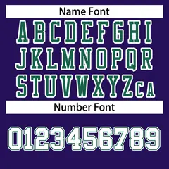 Purple Kelly Green-White Football Jersey 4