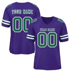 Purple Kelly Green-White Football Jersey 1