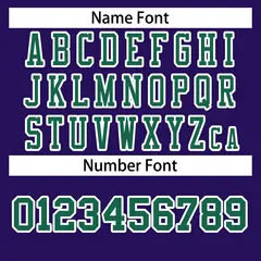 Purple Kelly Green-White Football Jersey 4