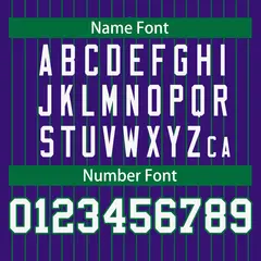 Purple Kelly Green-White Stripe Full Button Baseball Jersey 4