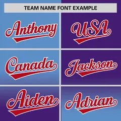 Purple Light Blue Symmetrical Gradient Baseball Jersey 3