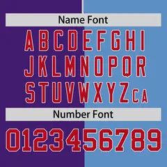 Purple Light Blue Symmetrical Gradient Baseball Jersey 4