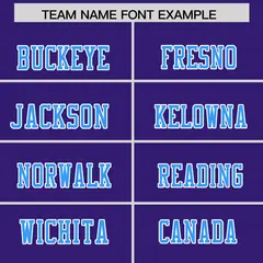 Purple Light Blue Two-Tone Shoulder Cut Flag Football Jersey 3