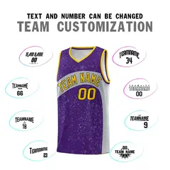 Purple Light Gray Dot Graffiti Irregular Pattern Basketball Jersey 4